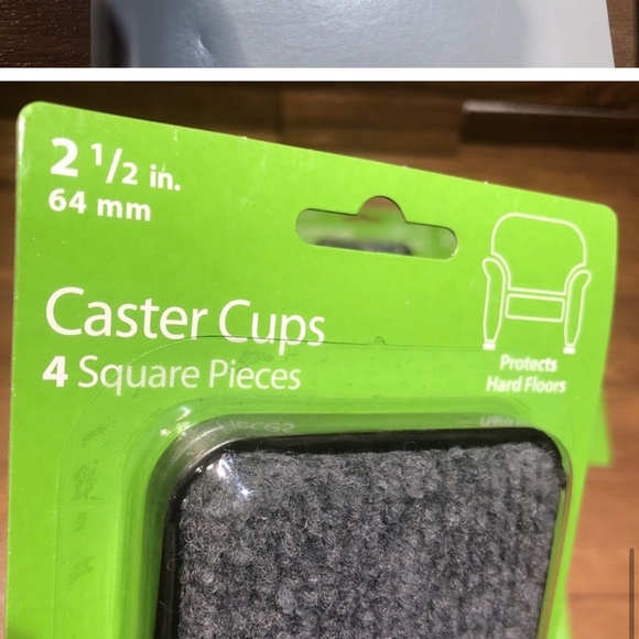 Lot Of 5 Waxman 4 Pieces 2-1/2" / SQUARE CARPET CASTER CUPS Protect Hard Floors - Picture 6 of 7